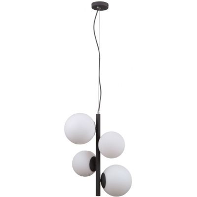 Italux Riga lampa wisząca 4x5 W biała-czarna PND-44213-4A-SBL