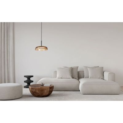 Italux Colle lampa wisząca 1x12 W bursztynowa PND-48529-BK-YLL