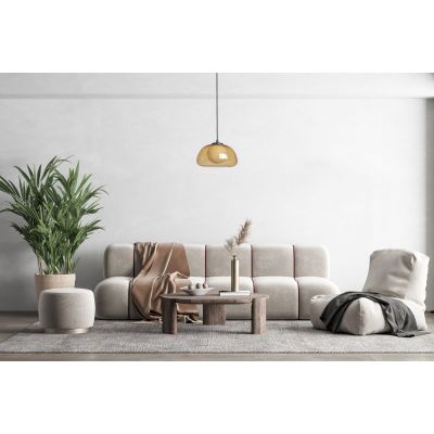 Italux Ainale lampa wisząca 1x7 W bursztynowa PND-54637-1-BK-YLL