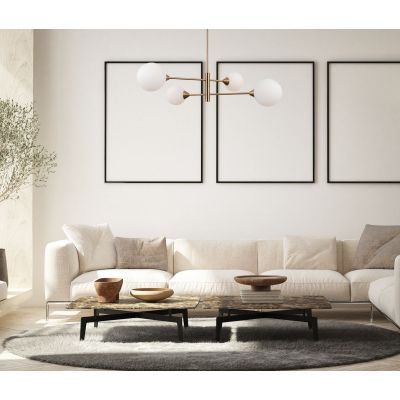 Italux Evora lampa podsufitowa 4x5 W mosiądz PND-55342-4-HB