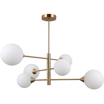 Italux Evora lampa podsufitowa 6x5 W mosiądz PND-55342-6-HB