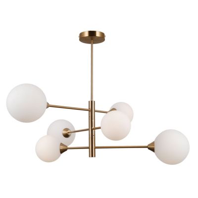 Italux Evora lampa podsufitowa 6x5 W mosiądz PND-55342-6-HB