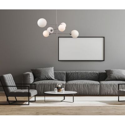 Italux Evora lampa podsufitowa 6x5 W nikiel satynowy PND-55342-6-SN