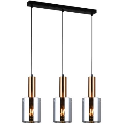Italux Sardo lampa wisząca 3x40 W mosiądz-przydymiona PND-5581-3-BRO+SG