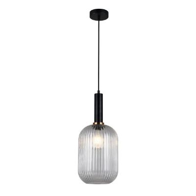 Italux Antiola lampa wisząca 1x40 W czarna PND-5588-1L-BK+CL