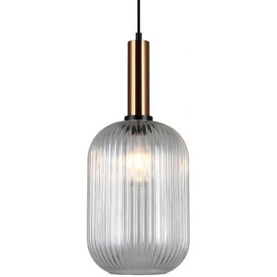 Italux Antiola lampa wisząca 1x40 W mosiądz PND-5588-1L-BRO+CL