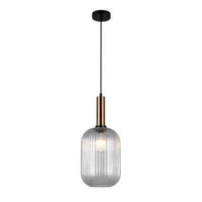 Italux Antiola lampa wisząca 1x40 W mosiądz PND-5588-1L-BRO+CL