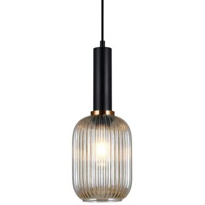 Italux Antiola lampa wisząca 1x40 W czarna PND-5588-1M-BK+AMB