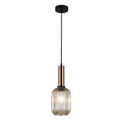 Italux Antiola lampa wisząca 1x40 W mosiądz PND-5588-1M-BRO+AMB