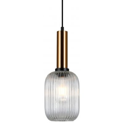 Italux Antiola lampa wisząca 1x40 W mosiądz PND-5588-1M-BRO+CL