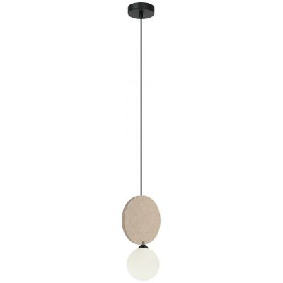 Italux Andrea lampa wisząca 1x25 W czarna/beżowa PND-59779-1M-BG