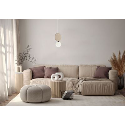 Italux Andrea lampa wisząca 1x25 W czarna/beżowa PND-59779-1M-BG