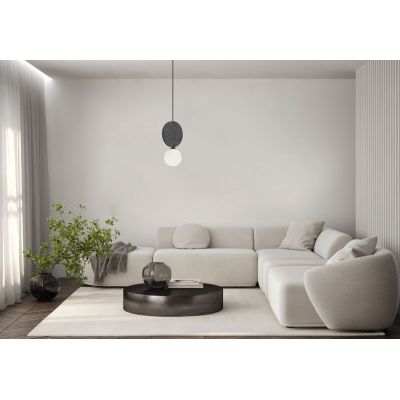 Italux Andrea lampa wisząca 1x25 W czarna/szary PND-59779-1M-GR