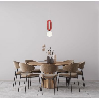 Italux Masso lampa wisząca 1x25 W czerwona PND-59839-1-RED