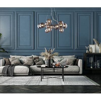 Italux Marbelio lampa wisząca 15x5 W chrom PND-6161-15 CH+SM