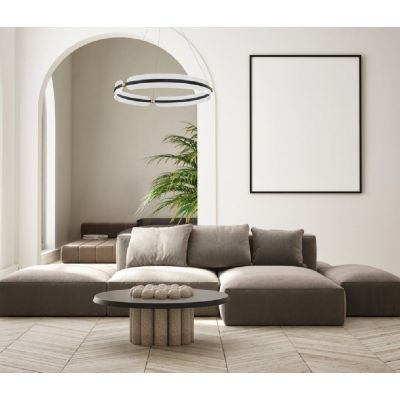 Italux Faris lampa wisząca 1x53 W czarna PND-62738-53W-3K-BK-GD