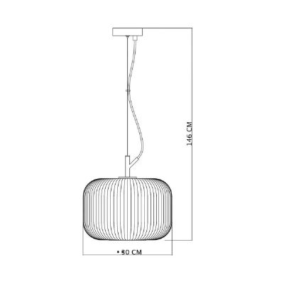 Italux Rues lampa wisząca 1x60 W czarna PND-64536B-L-BL-OPA