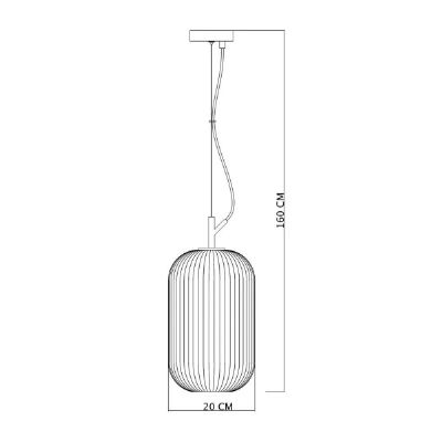Italux Rues lampa wisząca 1x60 W czarna PND-64536C-M-BL-OPA