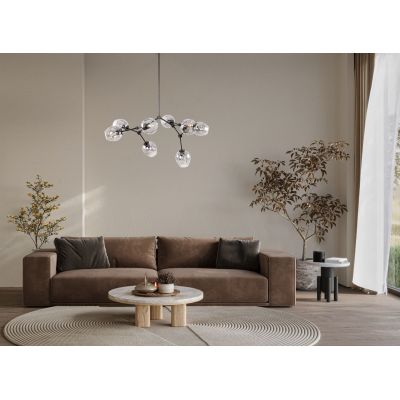 Italux Ferral lampa podsufitowa 8x60 W czarna PND-75075-8-BK-SG