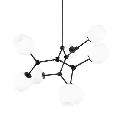 Italux Ferral lampa podsufitowa 8x60 W biała/czarna PND-75075-8-BK-WG