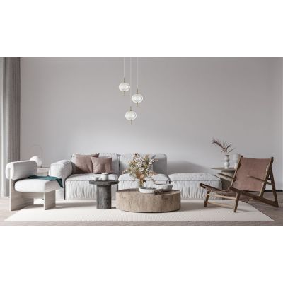 Italux Corado lampa wisząca 3x12 W przezroczysta/złota PND-81418-3-BK-GD