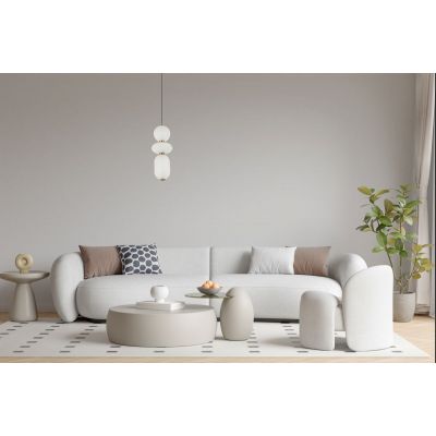 Italux Nico lampa wisząca 1x15 W biała/złota PND-8545-3-AB-WH