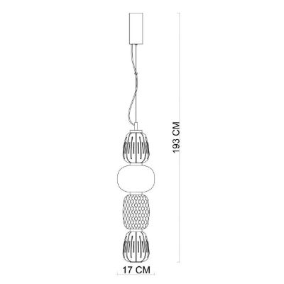 Italux Ersi lampa wisząca 1x32 W złota PND-98374-32W-GD