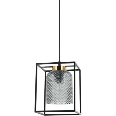 Italux Sinella lampa wisząca 1x40 W czarna-szary przydymiony PND-23231-1-BK+SG