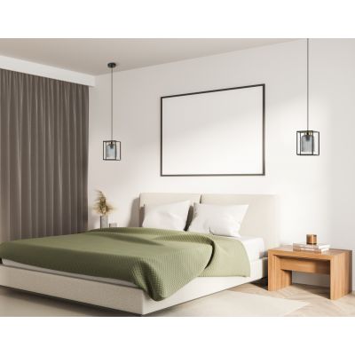 Italux Sinella lampa wisząca 1x40 W czarna-szary przydymiony PND-23231-1-BK+SG