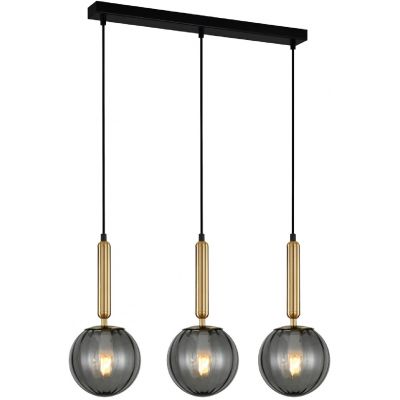 Italux Ravena lampa wisząca 3x5 W przydymiona PND-2324-3L BRO+SG