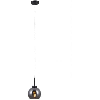 Italux Poggi lampa wisząca 1x40 W czarny mat-przydymiony PND-28028-1B
