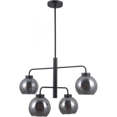 Italux Poggi lampa wisząca 4x40 W czarny-przydymiony PND-28028-4D