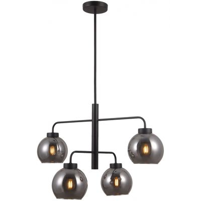 Italux Poggi lampa wisząca 4x40 W czarny-przydymiony PND-28028-4D