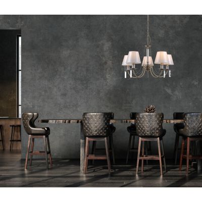 Italux Solana lampa wisząca 5x40 W brązowa PND-28366-5