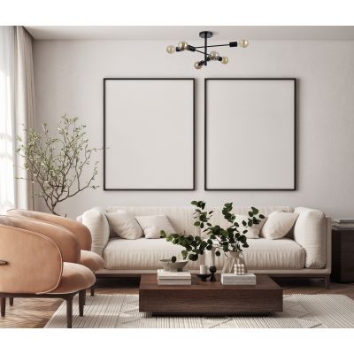 Italux Piansi lampa wisząca 6x40 W czarny mat PND-4025-6-BL