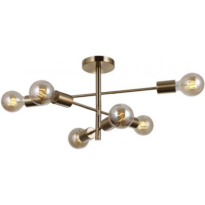 Italux Piansi lampa wisząca 6x40 W mosiądz miodowy PND-4025-6-HBR