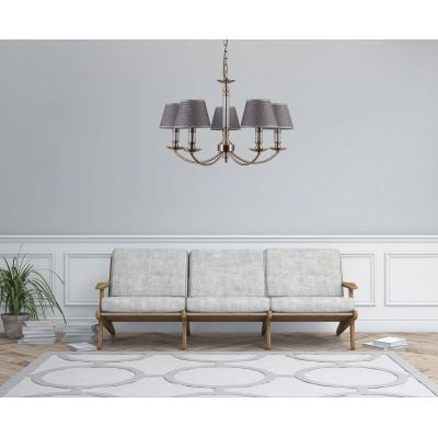 Italux Zanobi lampa wisząca 5x40 W brąz antyczny PND-43272-5