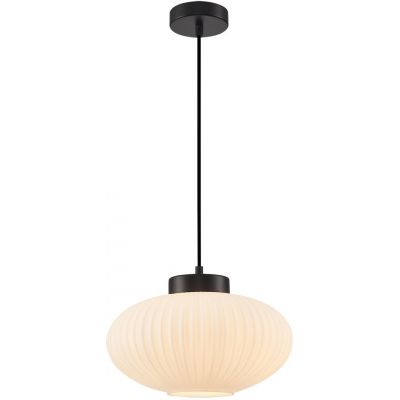 Italux Groste lampa wisząca 1x40 W biała-czarna PND-52376-1-BK