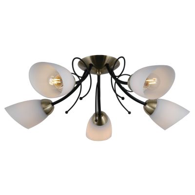 Italux Cristina lampa podsufitowa 5x40 W czarna PND-6706-5