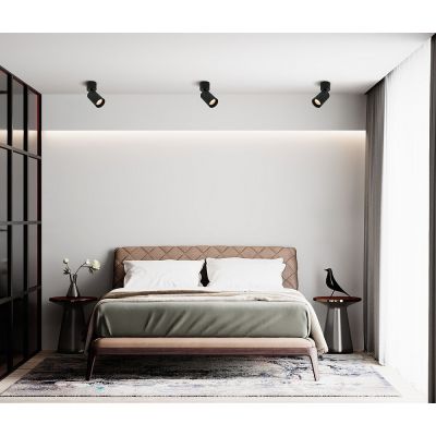 Italux Nesto lampa podsufitowa 1x10 W czarny mat  SPL-23436-1R-BK