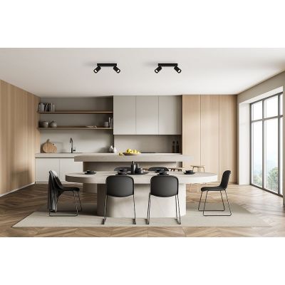 Italux Nesto lampa podsufitowa 2x10 W czarna SPL-23436-2-BK