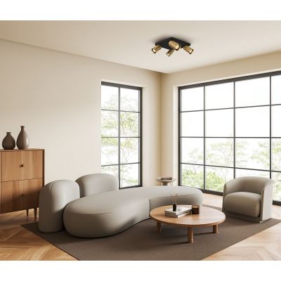 Italux Nesto lampa podsufitowa 4x10 W mosiądz SPL-23436-4S-BK-BRSS