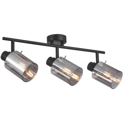 Italux Sardo lampa podsufitowa 3x40 W czarna-przydymiona SPL-5581-3-BK-SG