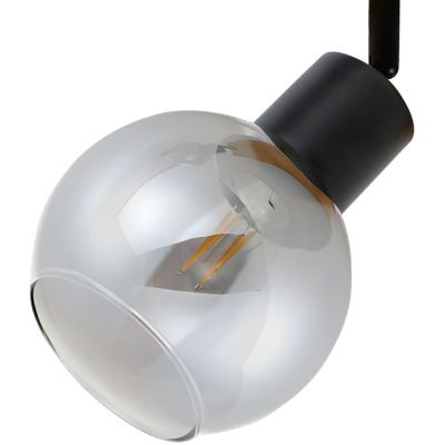 Italux Barel lampa podsufitowa 1x25 W czarna-drewno SPL-67535-1-BK-WO
