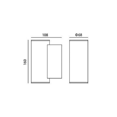 Italux Lenta kinkiet zewnętrzny 1x40 W czarny OWL-2026A-1-GU10