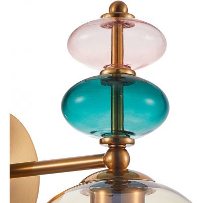 Italux Busco kinkiet 1x40 W złoty WL-30263-1B-BRO-AMB