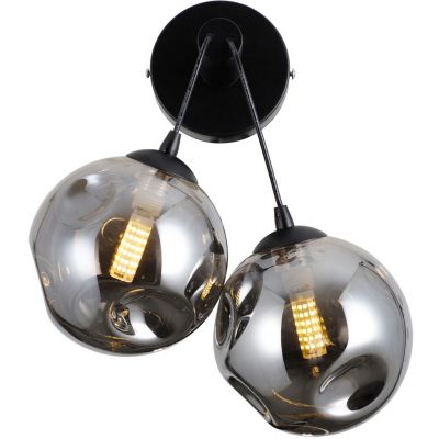 Italux Perlos kinkiet 2x5 W czarny mat-szary WL-54456-2A-BK-SMG