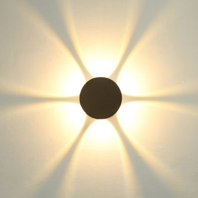 Italux Macba kinkiet zewnętrzny 1x6 W czarny piaskowany OWL-6031-6-3K