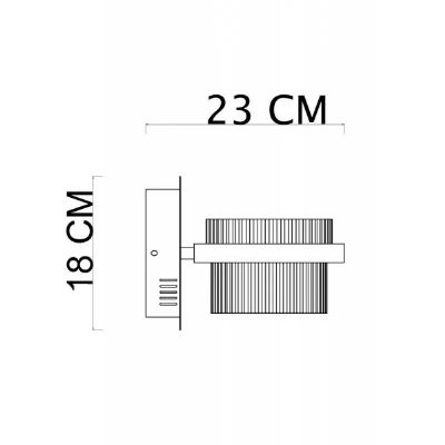 Italux Tiara kinkiet 1x9 W złoty WL-77362-9W-GD
