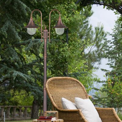 Kaja Boston lampa stojąca zewnętrzna 2x60W czarna/złota K-8127CZARNY/ZŁOTY